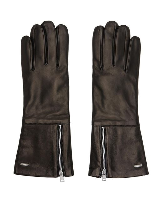 Our Legacy Black Zipped Gloves for men