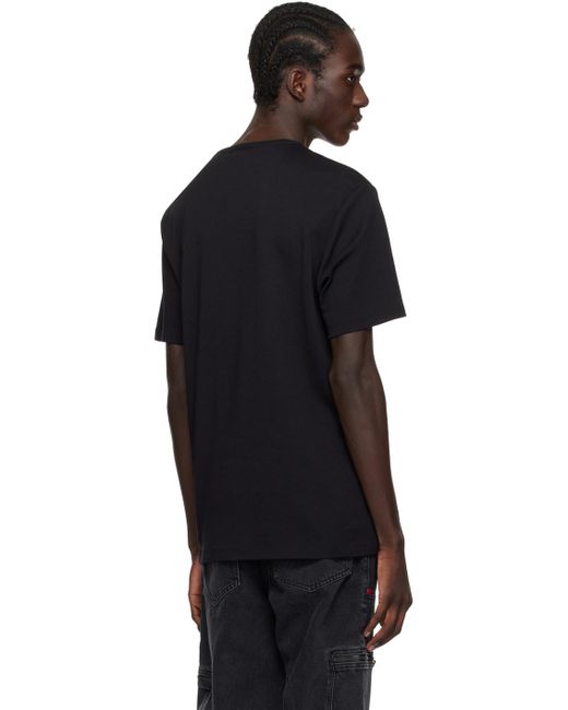 HUGO Black Bonded T-shirt for men