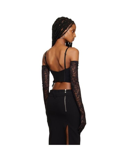 Versace Black Zip Bra