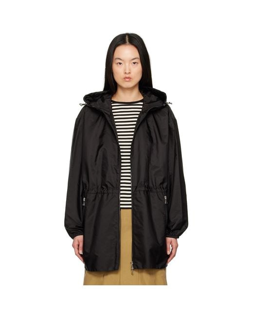 Moncler Black Wete Hooded Jacket