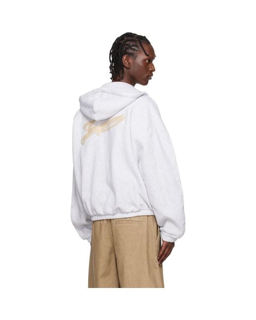 Jacquemus White 'The Torneo' Hoodie for men