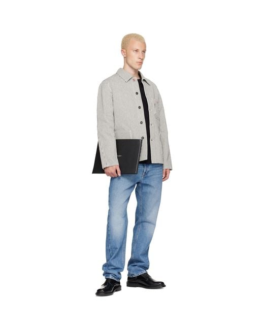 Givenchy Gray Striped Workwear Jacket for men