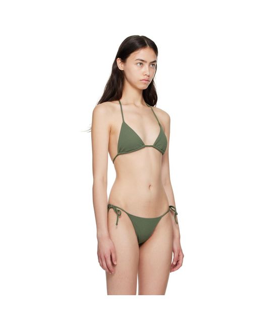 Matteau Black String Triangle Bikini Top