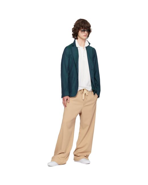Sanderlak Natural Tailored Drawstring Trousers for men