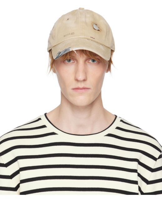 Apartment 1007 Natural Distressed Cap for men