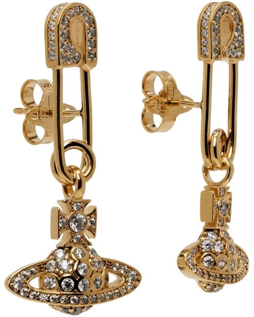 Vivienne Westwood Metallic Gold Lucrece Earrings