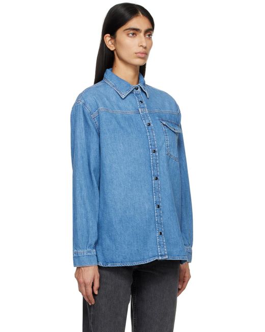 Chemise simon bleue en denim Anine Bing en coloris Blue