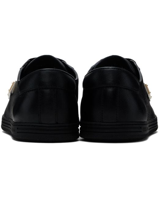 Dolce & Gabbana Dolce&gabbana Black Saint Tropez Calfskin Sneakers for men