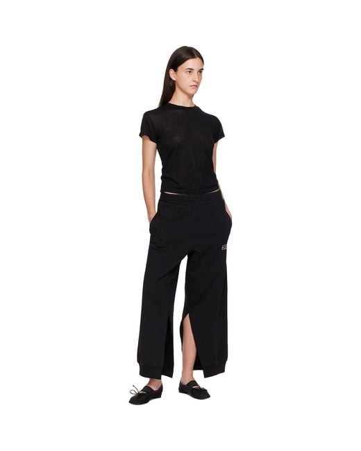 MM6 by Maison Margiela Black Anatomic Numeric Ballerina Flats