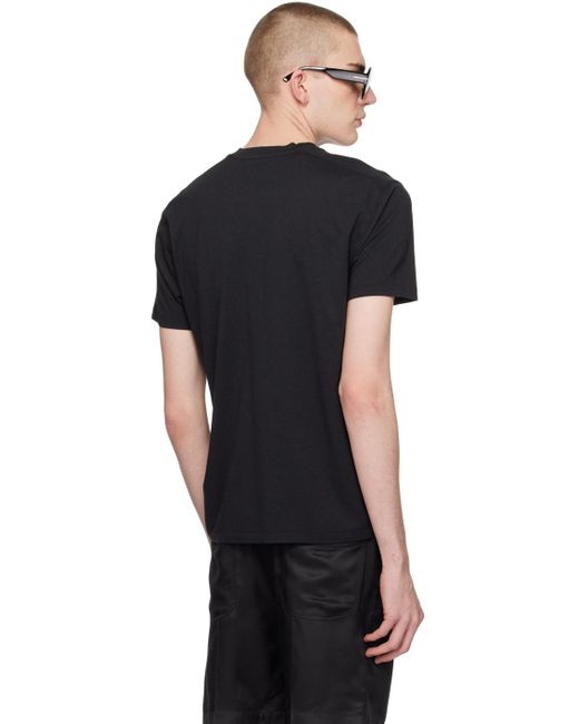 Tom Ford Black Embroide T-shirt for men