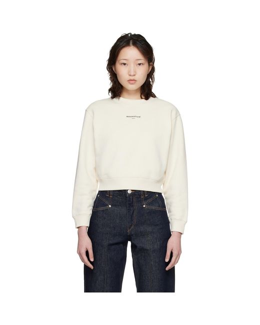 Maison Kitsuné Black Off- Paris' Cropped Sweatshirt