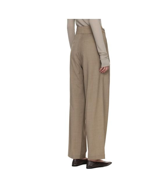 LE17SEPTEMBRE Natural Overwrap Wide Trousers