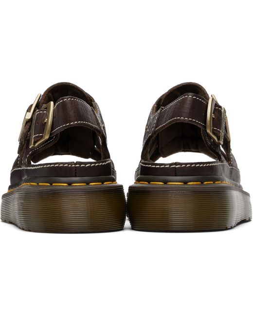 Dr. Martens Brown Wrenlie Grizzly Fisherman Platform Sandals