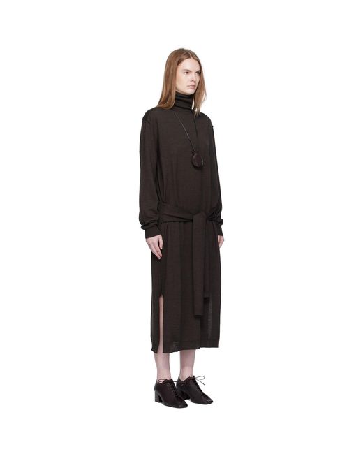 Lemaire Black Trompe 'Oeil Midi Dress