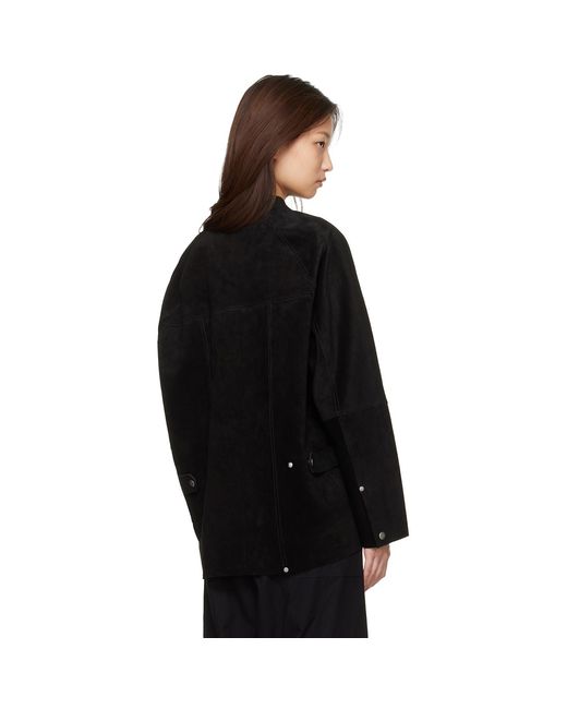 Studio Nicholson Black Dash Suede Jacket