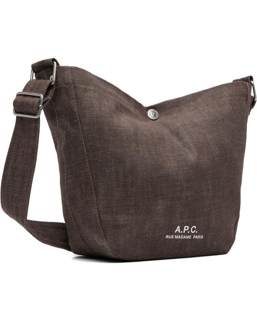 A.P.C. Black Journal Small Satchel for men