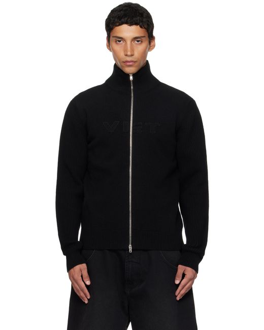 Vetements Black 'Vet' Zip-Up Sweater for men