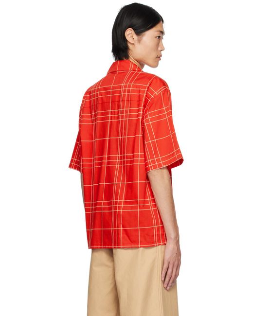 Marni Red Check Shirt for men
