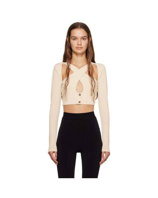 Han Kjobenhavn Black Off- Cutout Long Sleeve T-Shirt