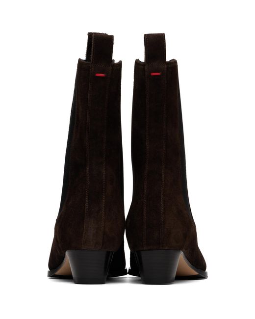 Aeyde Brown Kiki Suede Chelsea Boots