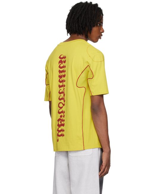 T-shirt de style motard jaune Kusikohc pour homme en coloris Yellow