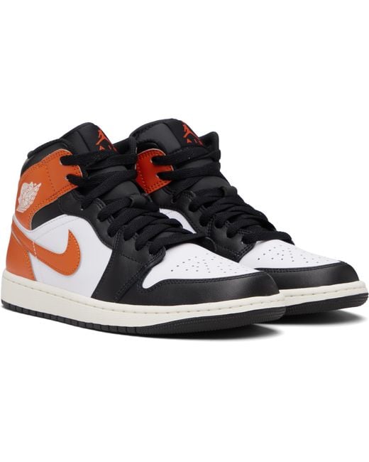 Nike Black Air Jordan 1 Mid Sneakers for men