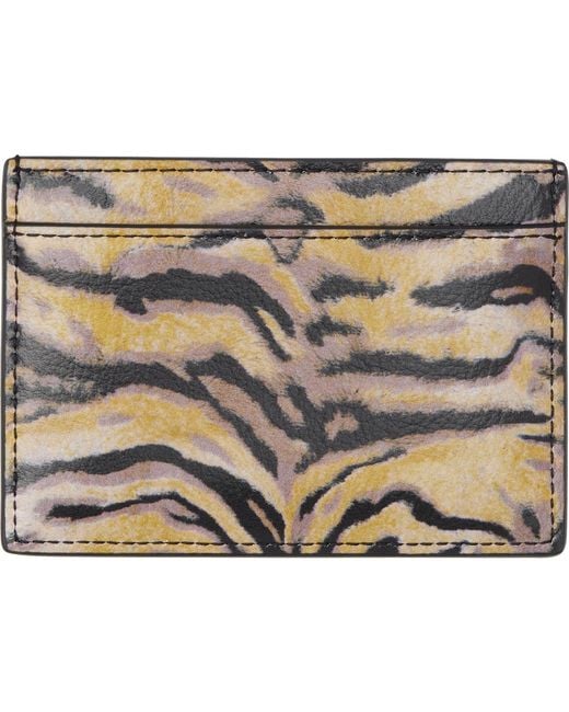 KENZO Gray Paris Tiger' Card Holder for men
