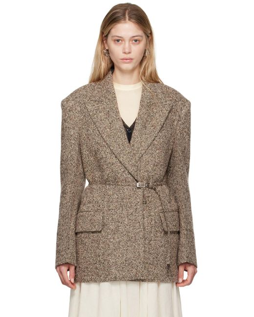 Acne ブラウン シングルジャケット Brown