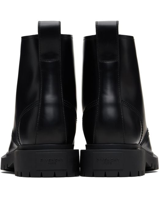 Givenchy Black Lace Up Boots