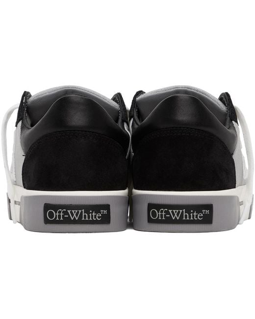 Off-White c/o Virgil Abloh Gray & Black New Low Vulcanized Sneakers for men