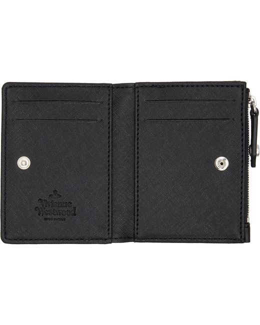 Vivienne Westwood Black Slim Flap Card Holder for men