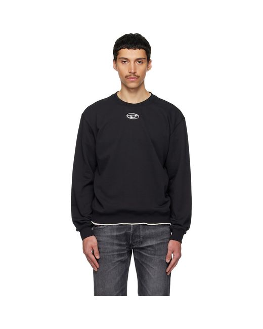 DIESEL Black S-Norm-Iod Sweatshirt for men