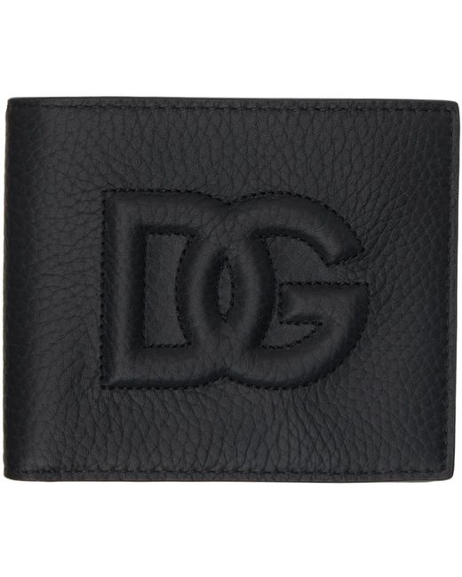 Dolce & Gabbana Dolce&gabbana Black 'dg' Logo Bifold Wallet for men