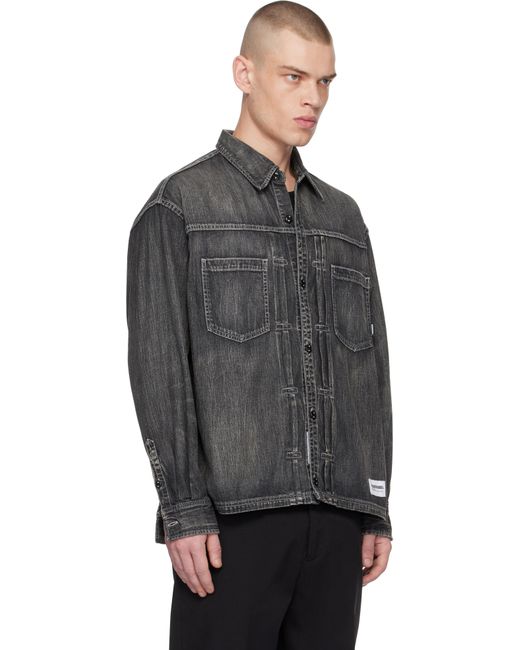 T*L様 NEIGHBORHOOD WASHED DENIM SHIRT LS Neighborhood Washed Denim Ls Shirt in Black for Men | Lyst