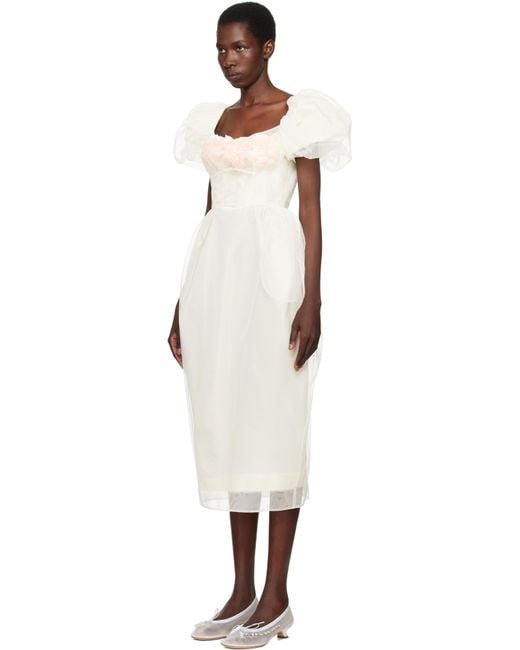 Simone Rocha Ssense限定 Bridalカプセルコレクション Bust Detail Carnation マキシドレス Black