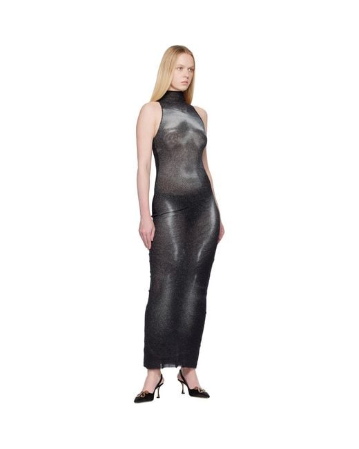 Jean Paul Gaultier Black 'The Long Body Dust' Maxi Dress