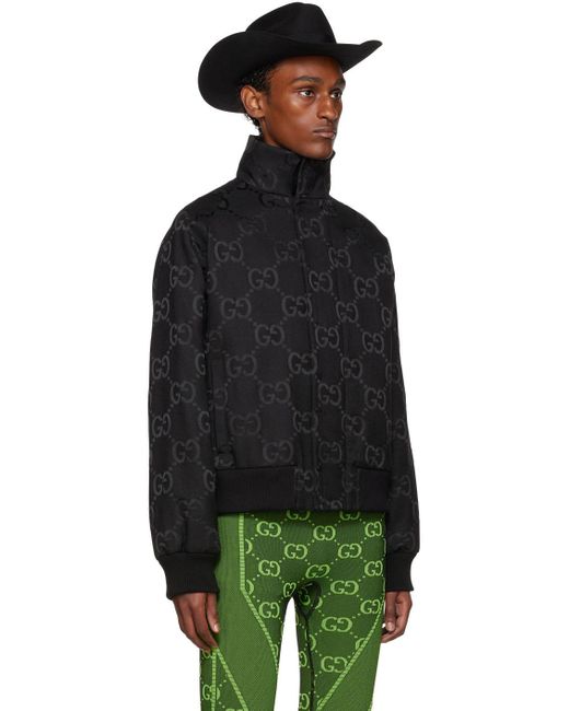 Gucci Black Jumbo gg Jacket for men
