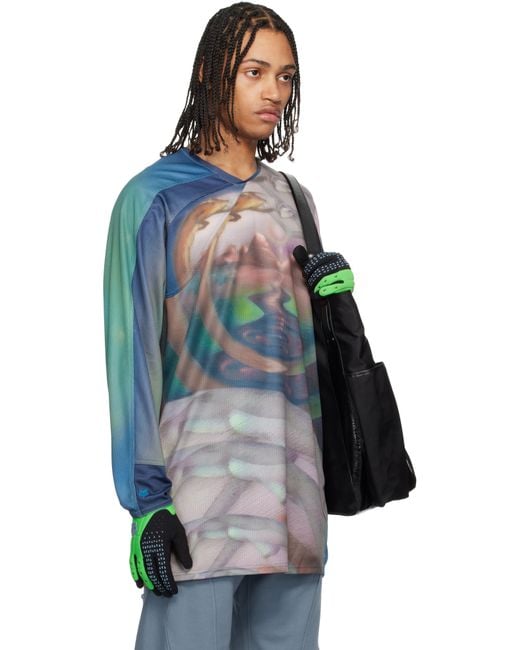Kiko Kostadinov Multicolor Fox Racing Edition Printed Tunic T-Shirt for men