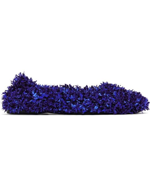 Dries Van Noten Black Tinsel Ballerina Flats