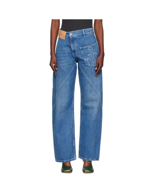 J.W. Anderson Blue Twisted Workwear Jeans