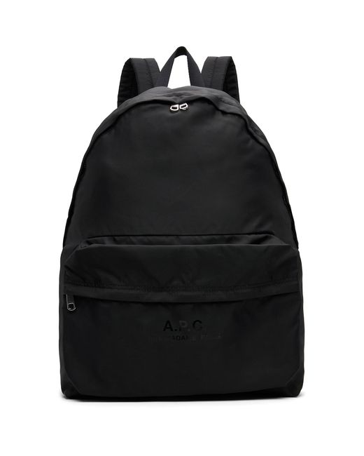 A.P.C. Black Backstage Backpack for men