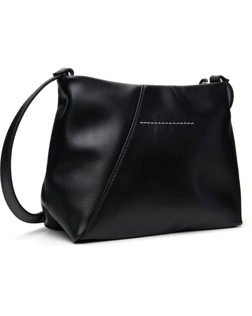 MM6 by Maison Margiela Black Folded Shoulder Bag