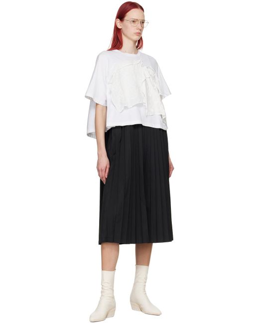 Tao Comme Des Garçons White Embroidered Top