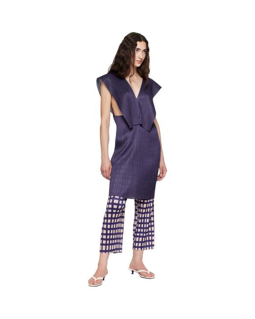 Pleats Please Issey Miyake Blue Lucid Pleats Top