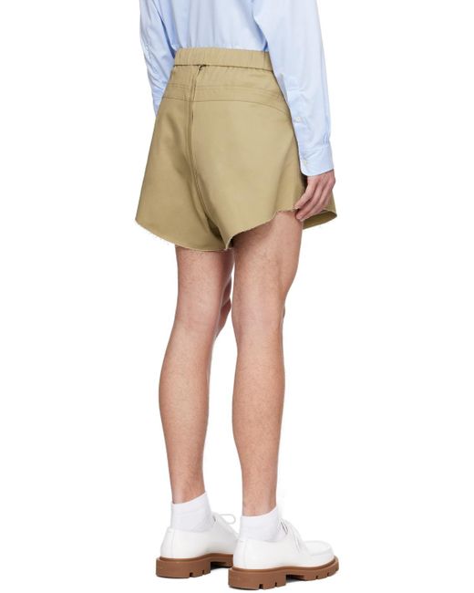Random Identities Natural Zip Shorts for men