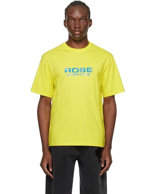 Martine Rose Yellow Classic T-shirt for men