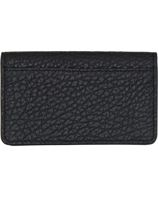 Maison Margiela Black Leather Card Holder for men