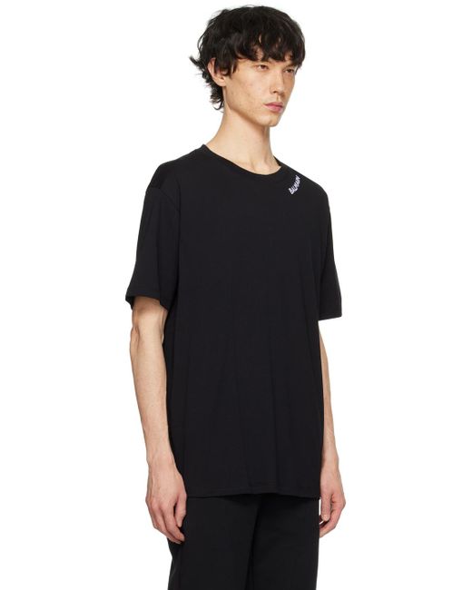 T-shirt noir à logo brodé Balmain pour homme en coloris Black