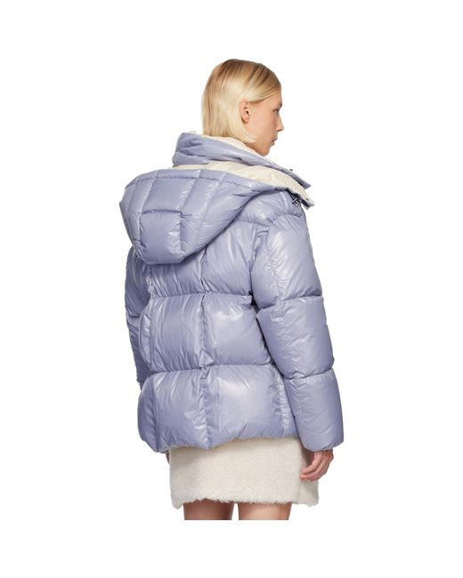 Moncler Blue Parana Hooded Short Down Jacket