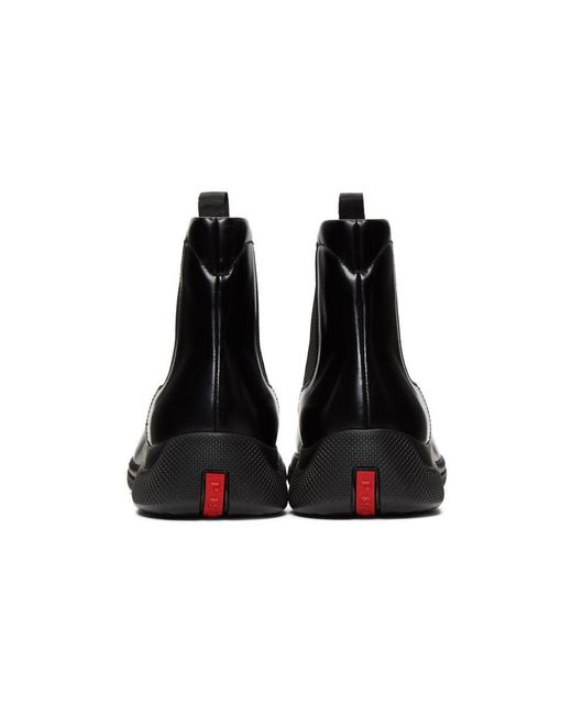 prada spazzolato chelsea boots